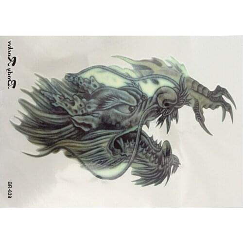 1PCS Dragon Waterproof Removable Arm Leg Body Tattoo Temporary Art Sticker For Men Women