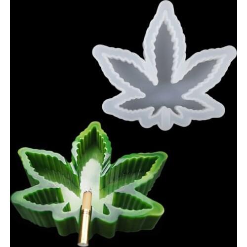 1Pcs Ashtray Mold Maple Leaf Container Cup Silicone Molds Handmade UV Epoxy Resin Silicone Mold for DIY Home Decor Craft Jewelry