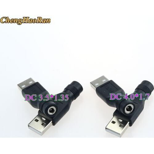 1pcs USB 2.0 Male Plug Jack to 3.5*1.35 4.0*1.7 mm Female Socket DC jack Power Plugs Port Connector Adapter Laptop converter