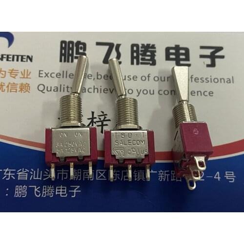 1PCS Taiwan Xinghan SH T80-T T8013-UHBQ 3 feet 2 gear button rocker switch flying airplane remote control flat handle 5A