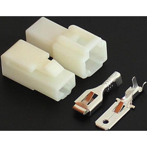 10 sets - 1pin connectors male and female the plugin 6.3mm copper terminals