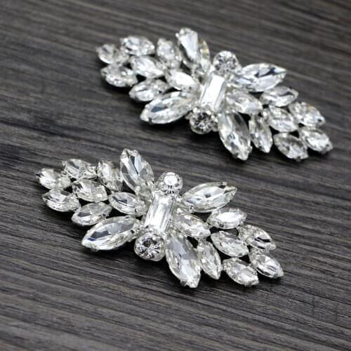 2pcs Shoe Clip Wedding Shoes High Heel Women Bride Decoration Rhinestone Shiny Decorative Clips Charm Buckle