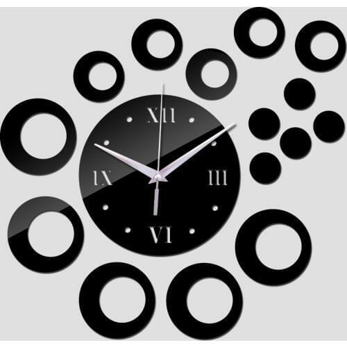 3d acrylic mirror stickers quartz living room wall clock watch home decoration clocks reloj de pared new