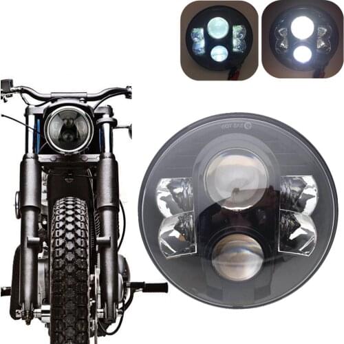 DOT 80W Motorcycle 7 Inch LED Headlights DRL for Street Glide And All 7" Round Moto Headlights