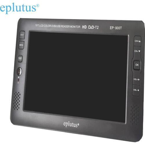Portable TV for car DVB-T2 Digital tuner Analog mini small auto television Eplutus EP 900T 9 inch monitor for Russia car