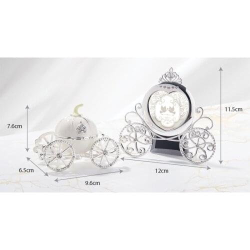 White Princess Pumpkin Carriage Trinket Box with pumpkin photo frame novelty creative gift