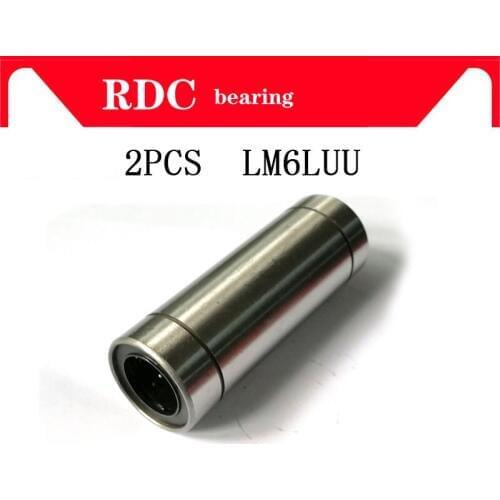 Free Shipping 2pcs/lot LM6LUU LML6UU High quality long type 6mm linear ball bearing CNC parts for 3D printer LM6L factory direct