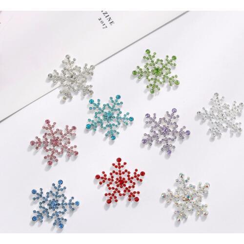 Free shipping 25mm flatback snowflake Rhinestone Buttons DIY Diamond Invitation gail hair Flower Accessory 50pcs/lot (BTN-5401)