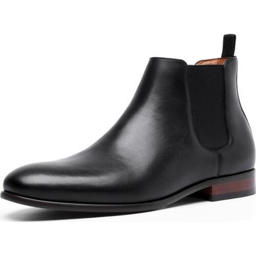 New Fashion Handmade Chelsea Ankle Boots Men Genuine Leather Work Shoes Bussiness Party Boots Shoe Man