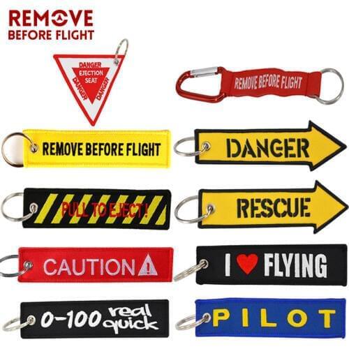 New Remove Before Flight Key Chain OEM Embroidery Key Fobs Pilot Key Ring Jewelry Car Keychain Aviation Gifts Chaveiro