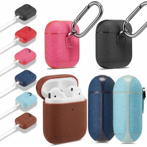 TPU Case Headphone Box for Air Pods Anti-fall Belt Hook Case Ultra-thin Cover Wireless Earphone Headset Box for Apple Airpods