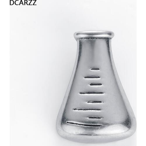 DCARZZ Container Pin Badge Scientists Teachers Antique Gold Pins Metal An Exquisite Brooch Jewelry Chemistry Accessories