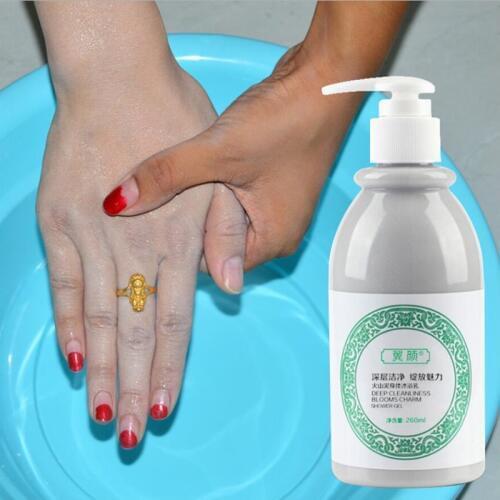 260ML Whitening body shower gel Volcanic Mud Shower Gels Whole Body Fast Whitening Body wash Remove gel Whitening cleaning gel