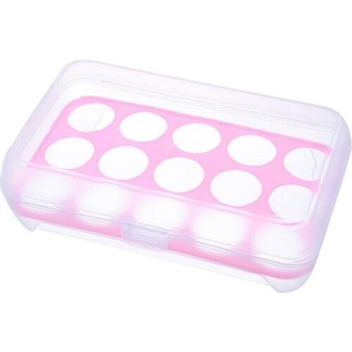 Household15 Grid Eggs Container Storage Kitchen Refrigerator Fresh Box Storage Case Multifunctional Crisper Food Container