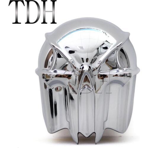 Chrome Plastic Motorcycle Accessories Skull Horn Cover For Harley Softail Dyna Touring 1992-2013