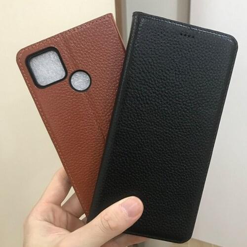 Magnet Natural Genuine Leather Skin Flip Wallet Phone Case Cover On For Realmi Realme C21 C25 C 21 25 RealmeC21 RealmeC25 64 GB