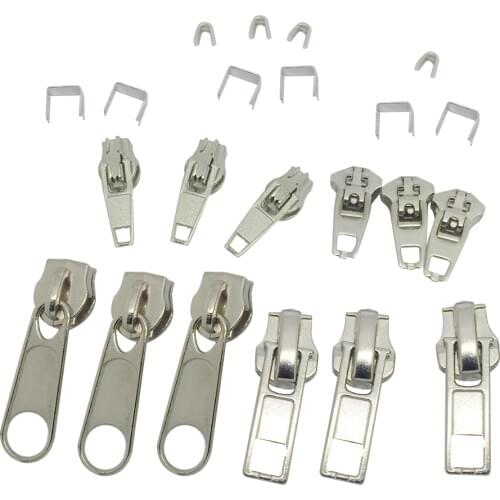22 Pieces Fix Instant Zipper Repair Kit Zip Sliders Stops Removable Rescue Replacement