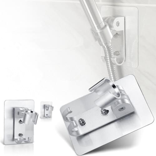 Wall Gel Mounted Shower Head Stand Bracket Holder Hand Held Bathroom Shower Head Fitting Portable Bathroom Accessories