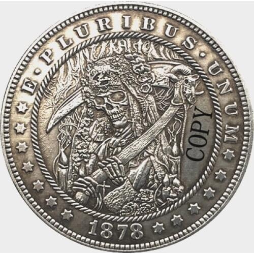 Hobo Nickel 1878-CC USA Morgan Dollar COIN COPY Type 162