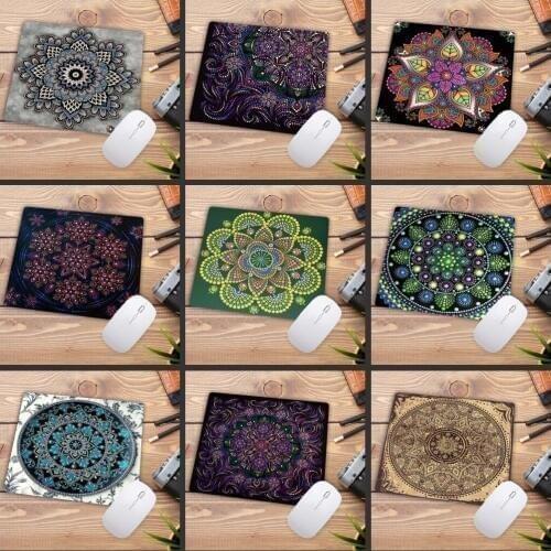 XGZ Big Promotion Beautiful Mandalas Pattern Rubber Mouse Desktop Notebook Gamer Mousepad Computer Gaming Mouse Pad 22X18CM