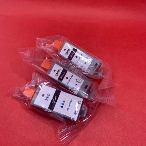 YOTAT 2BK 1Color Compatible ink cartridge PGI-35 CLI-36 for Canon Pixma iP100 iP100with battery mini263 320