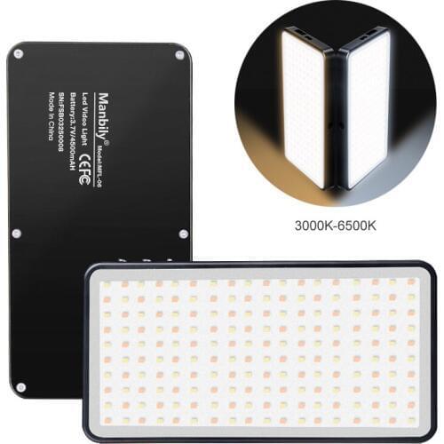 Manbily Photography Dimmable 3000K-6500K Mini Video LED Lamp On Camera 180 LED Light for Photographic Lighting Studio Flash