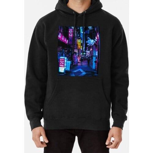 Blade Runner Vibes Hoodie Japan Shinjuku Alley Future Enter The Void Lights Shopping Street
