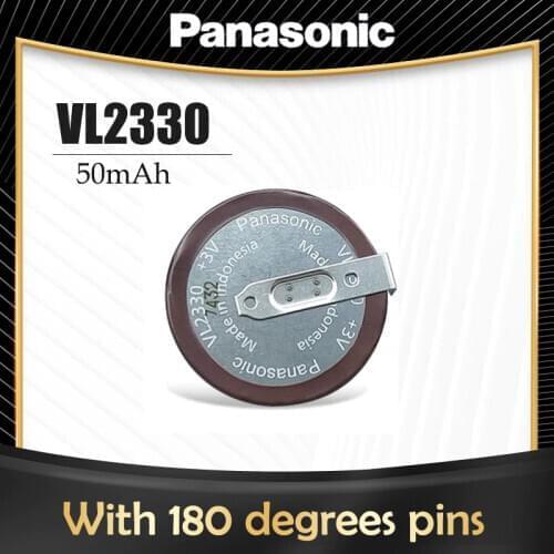 1PCS 100% Original Panasonic VL2330 2330 3V Lithium Rechargeable Battery With Legs 180 degrees For Timer Car Key Remote Watch
