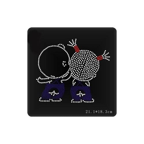 2pcs/lot lovely baby fixing rhinestones iron on crystal transfers design rhinestone iron on transfers designs patches