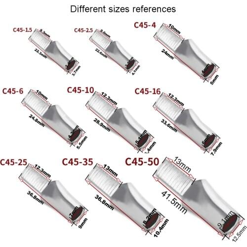 5PCS Wire Crimp Terminals C45-4/6/10/16/25/35 Copper Tube Cable Connectors