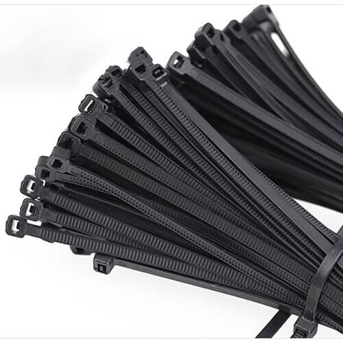 8*250mm & 8*300mm Nylon cable tie white black 7.5mm wide self-locking strap fastener wire and cable various specifications