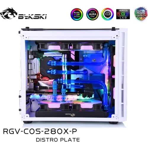 BYKSKI Acrylic Board Waterway Block Kit Waterway Block for CORSAIR 208X Computer Case for CPU/GPU Block Support DDC Pump
