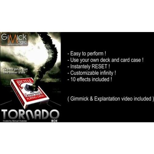 TORNADO BOX By Mickael Chatelain (Gimmick+Online Instruct) Card Magic Accessories For Magicians,Street Magic Show Kit,Magic Prop