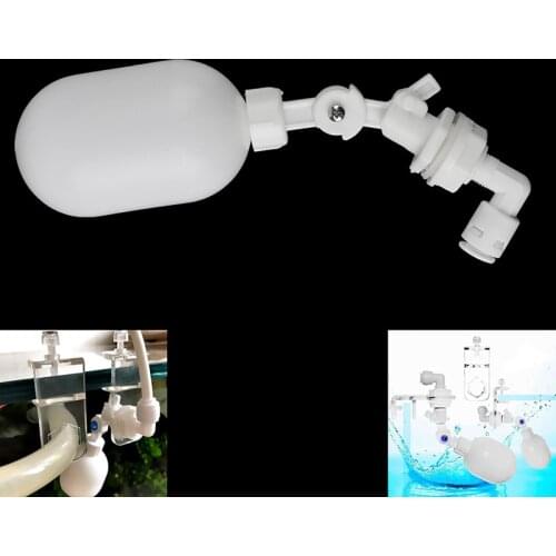 White ColorWater Tank 1/2'' 3/4'' Inch Plastic Adjustable Auto Fill Float Ball Valve Water Control Switch For Water Tower