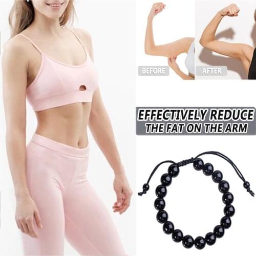 Fashion Round Obsidian Health Care Bracelets Adjustable Black Natural Stone 10Mm Bead Bracelet For Women Men Yoga Jewelry