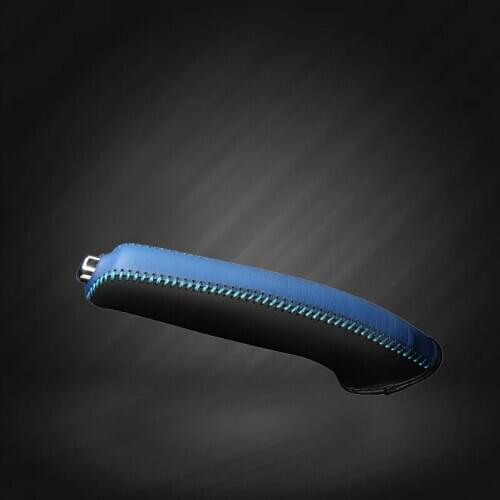 Car Hand Brake Covers Top Layer Leather Case for Hyundai IX35 Handbrake Grips Genuine Cover Auto Handbrake