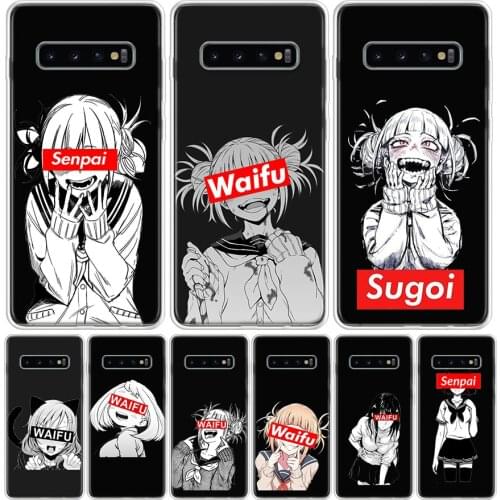 Sugoi Senpai Anime Waifu Phone Case For Samsung Galaxy S10 S20 Ultra Lite Note 10 9 8 S9 S8 J4 J6 J8 Plus + Pro S7 Coque Capa