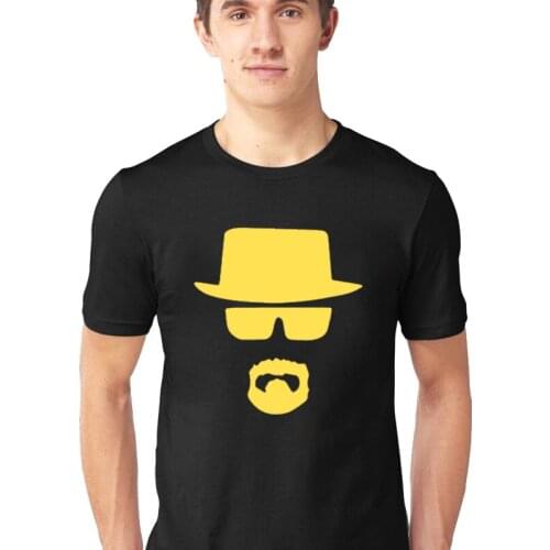 2021 New Style Gold Printing Heisenberg Male TShirt O-neck Loose Casual Tops Summer Fashion Men Oversized Streetwear Tee