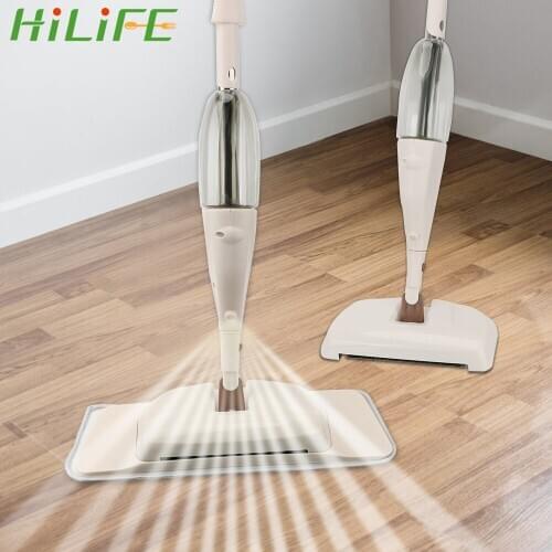 HILIFE Wooden Floor Flat Mops Multifunction Microfiber Pad Magic Mop Home Cleaning Tool 3 in 1 Spray Mop Sweeper Broom Set