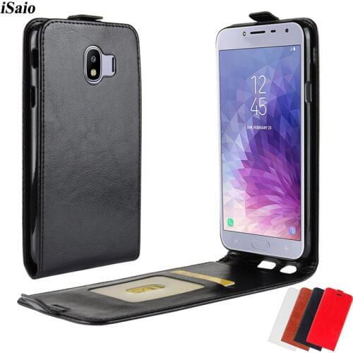 Leather Cover for Samsung Galaxy J4 2018 J400 J400F Vertical Flip Case 5.5 Phone Cases TPU Silicone Coque Hoesje Card Slot Armor