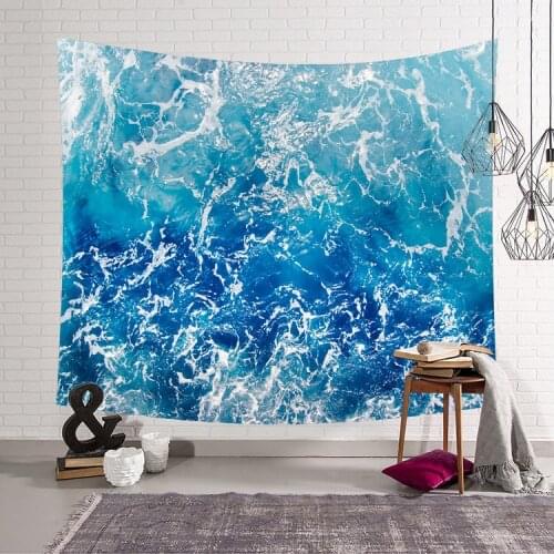 Nice Scenery Wall Hanging Carpet Landscape Tapestry Sea Beach Cloth Mat Flower Blanket Home Decoration