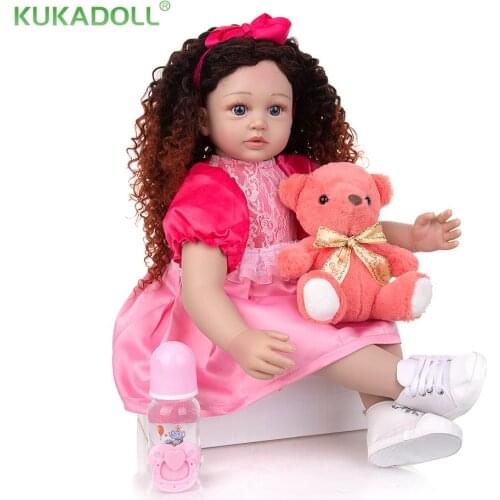 KUKADOLL 60CM Reborn Baby Doll New Arrival Baby Toddler Alive Reborn Childrens Toy For Girl Birthday Present Christmas Gift
