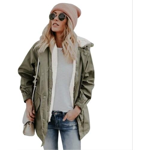2018 New Famale Women Winter Jacket Thickening Cotton long sleeve hem split fork womens large size Womens Outwear Women Winter