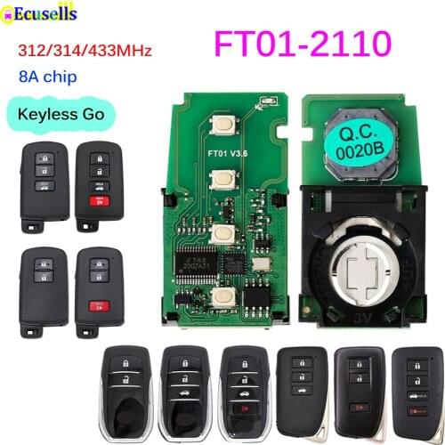 Lonsdor FT01-2110 Circuit Board number 2110 312/314/433MHz 8A Chip Car Remote Smart Key PCB for Lexus Toyota Camry Corolla RAV4