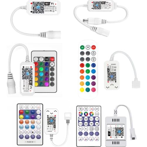 Magic Home Bluetooth Wireless WiFi Controller DC5V 12V 24V RGB/RGBW IR RF For WS2811 WS2812B Single Color RGB RGBW LED Strip