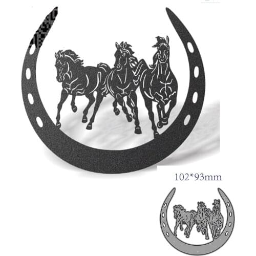 Running Horse Shape Metal Cutting Die DIY for Scrapbooking Decoration Crafts