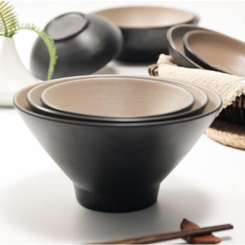Miamine Japanese bamboo bowl creative plastic soup bowl restaurant noodle restaurant commercial ramen bowl