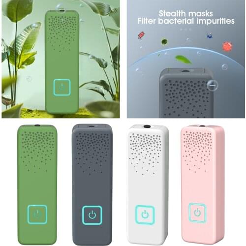 Mini Air Purifier Cleaner Ion Generator Tie Clip Wearable Odor Smoke Remove