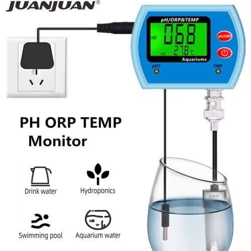 3 in 1 Multi-parameter PH Meter Water Quality Acidity TEMP ORP Tester Redox Analyzer Monitor Big Screen for Aquarium Pool 20