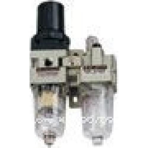 Free Shipping Model AC2010-02 Series Air Filter Combination 2 Pieces Joints With Pressure Gauge 10pcs A Lot